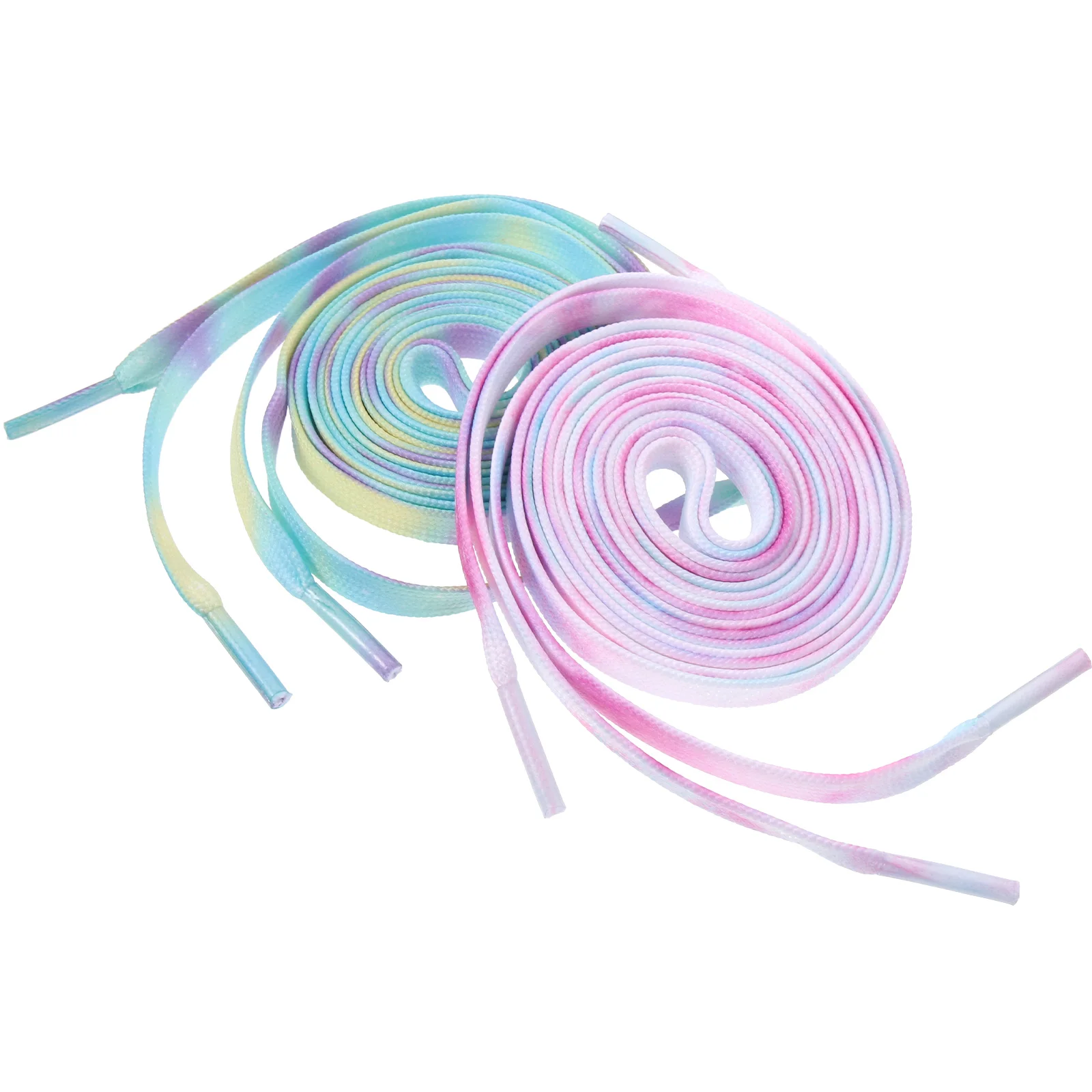 2-парные кроссовки с градиентными шнурками цветные спортивные эластичные туфли