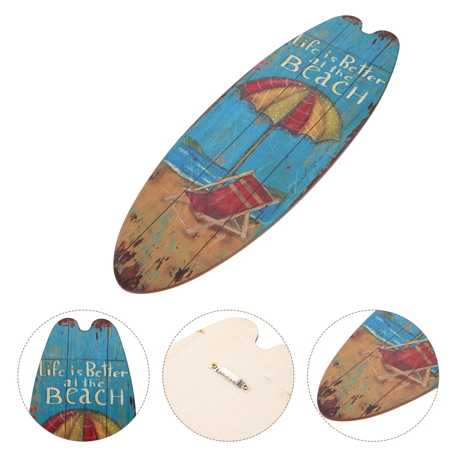 

Retro Surfboard Home Ornament Shape Wooden Sign Summer Decorations Gift Decorative Wall Hanging Party Seaside House Accessories