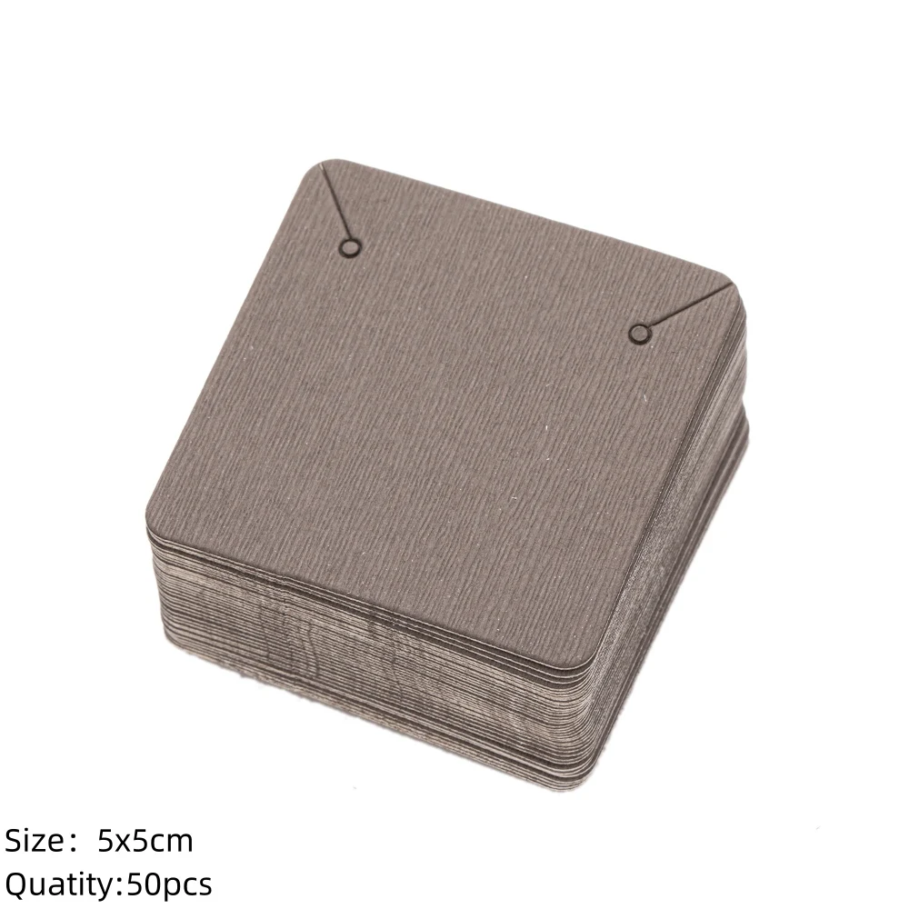 

Бумажные подставки для сережек 5x5 см, коричневые, 50 шт