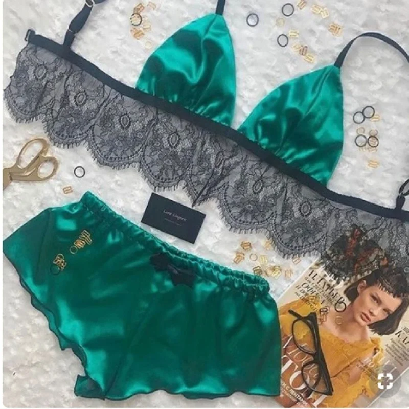 Пикантная кружевная Пижама на бретельках женские пижамные комплекты с бантом