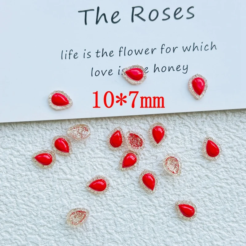 100 шт. новые кавайные Мультяшные эллиптические капли воды полимерные фигурки с