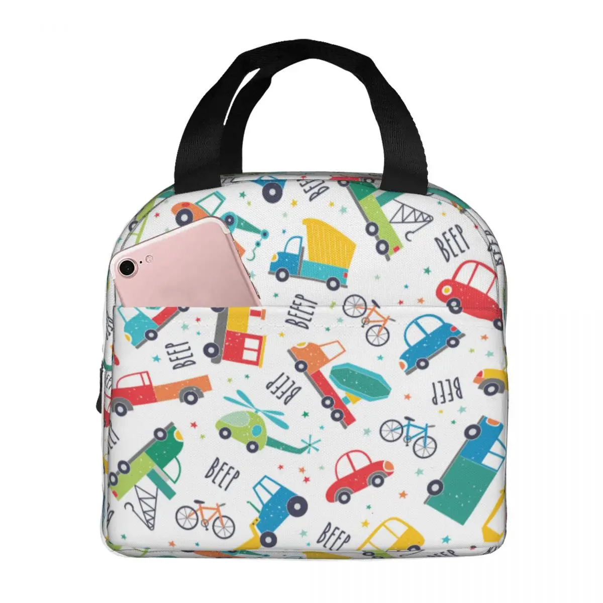

Cute Transport Truck Lunch Bag Portable Insulated Thermal Cooler Bento Lunch Box Tote Picnic Storage Bag Pouch