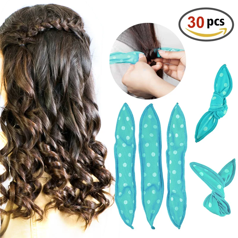 

30pcs Hair Curler Heatless Hair Rollers Curlers Sleeping Soft Hairstyle Roller Wave Formers DIY Curling Hair Styling Tools