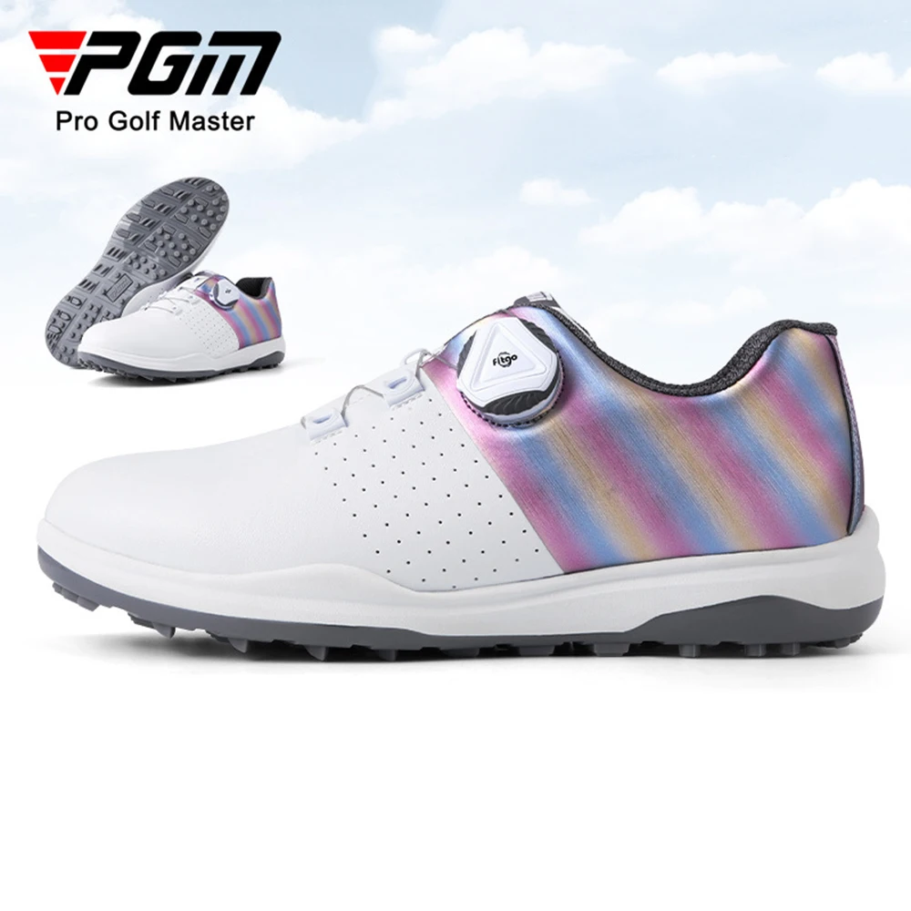 

PGM XZ197 Golf Shoes Women's Ladies Microfiber + TPU + EVA Midsole Waterproof Anti-Slip Studs Spin Buckle Sports Sneakers 35-39