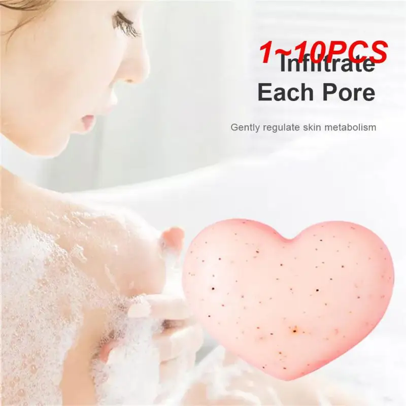 

1~10PCS Soap Peach Tender Heart Type Dispels Mites Manual Soap Beauty Buttock Private Parts Manual Soap Control Oil