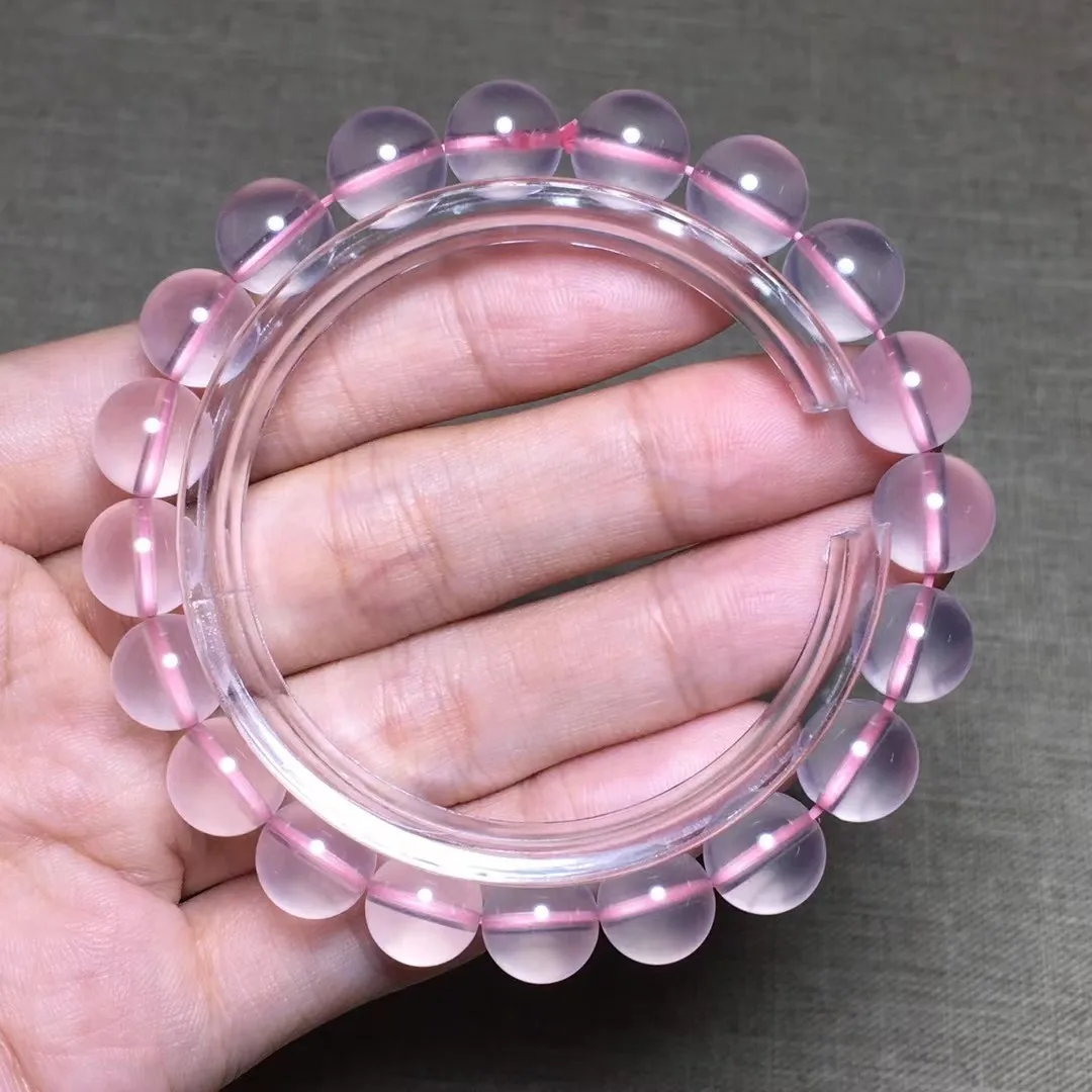 

Браслет из розового кварца с светильник ллами, 9 мм