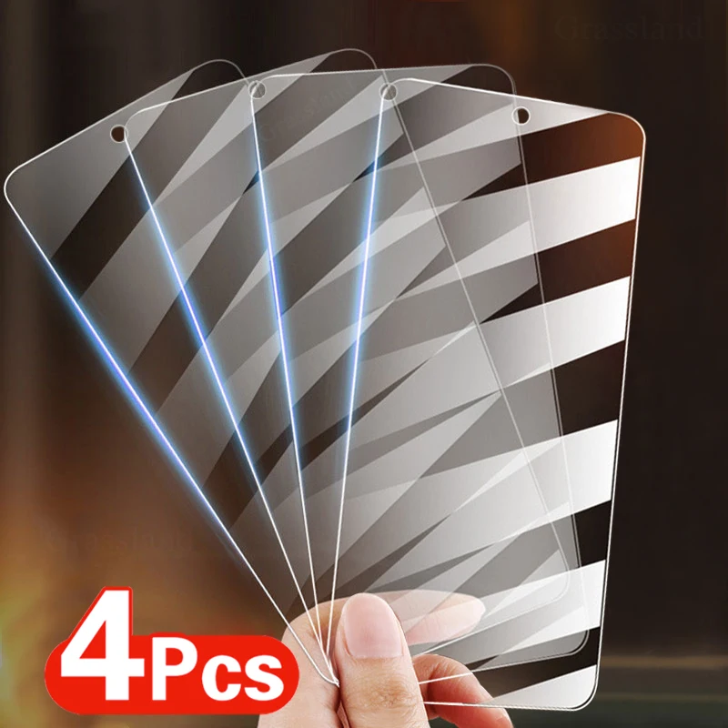 

4Pcs Tempered Glass For Xiaomi Redmi Note 10 8 7 9s 9 Pro Screen Protector For Poco X3 M3 X3 Pro NFC F3 Full Protective Glass