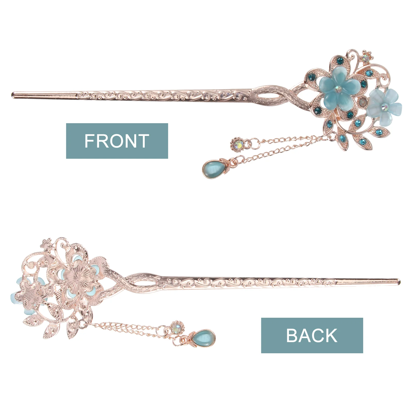 Свадебные аксессуары для волос шиньон заколки серьги винтажные палочки синие