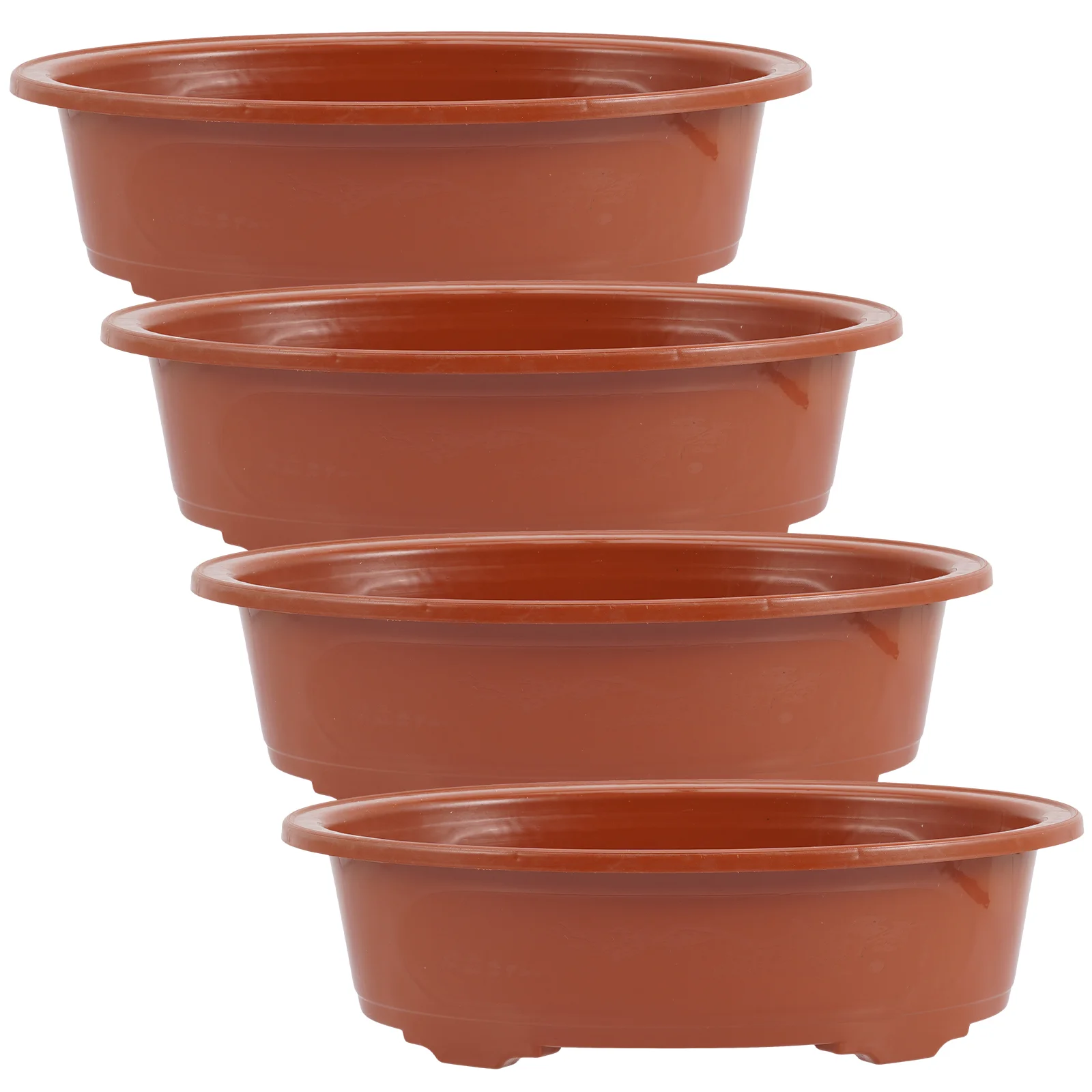 4 Pcs Plastic Flower Pot Indoor Pots Planter Plants Outdoors Planting Household Garden Big Flowerpot Home Bonsai