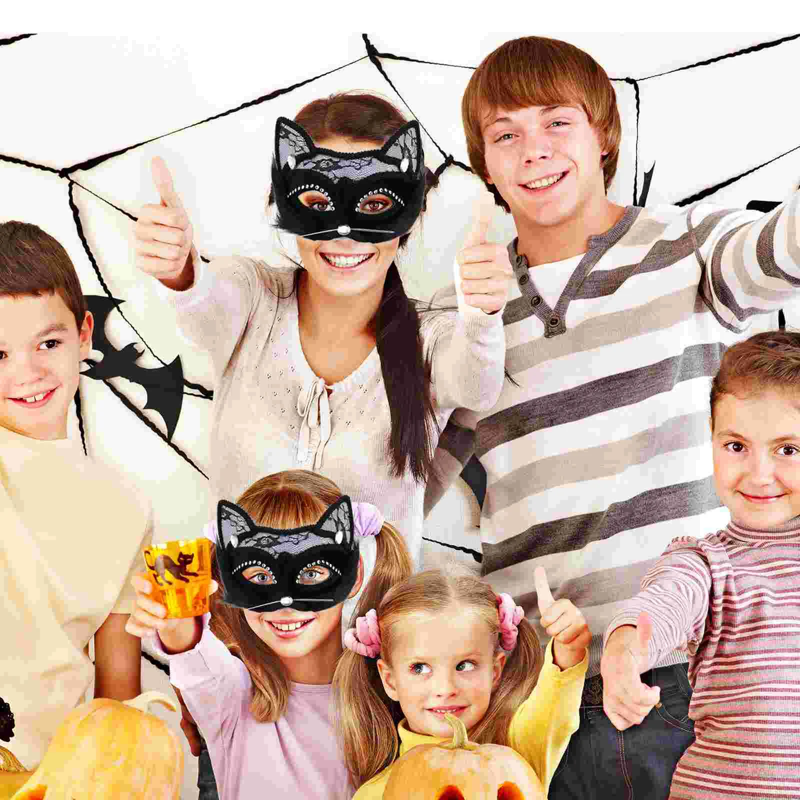 Костюм Марди на Хэллоуин маска для лица кошки аксессуары кружевные венецианские