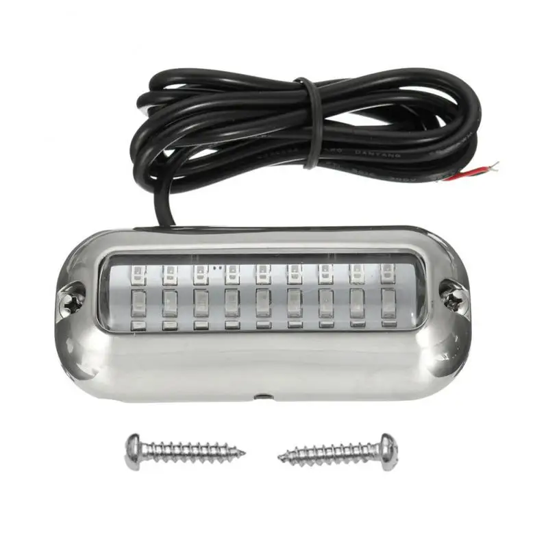 

Waterproof Led Light Universal Stainless Steel Transom Light Durable 27led Boat Transom Light Car Accessories Portable 50w