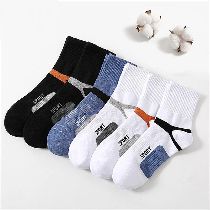 10 Pairs/ Lot High Quality Men Cotton Socks Black Sports Sock Casual Run Spring Summer Sock Men Breathable Male Sokken Size38-45