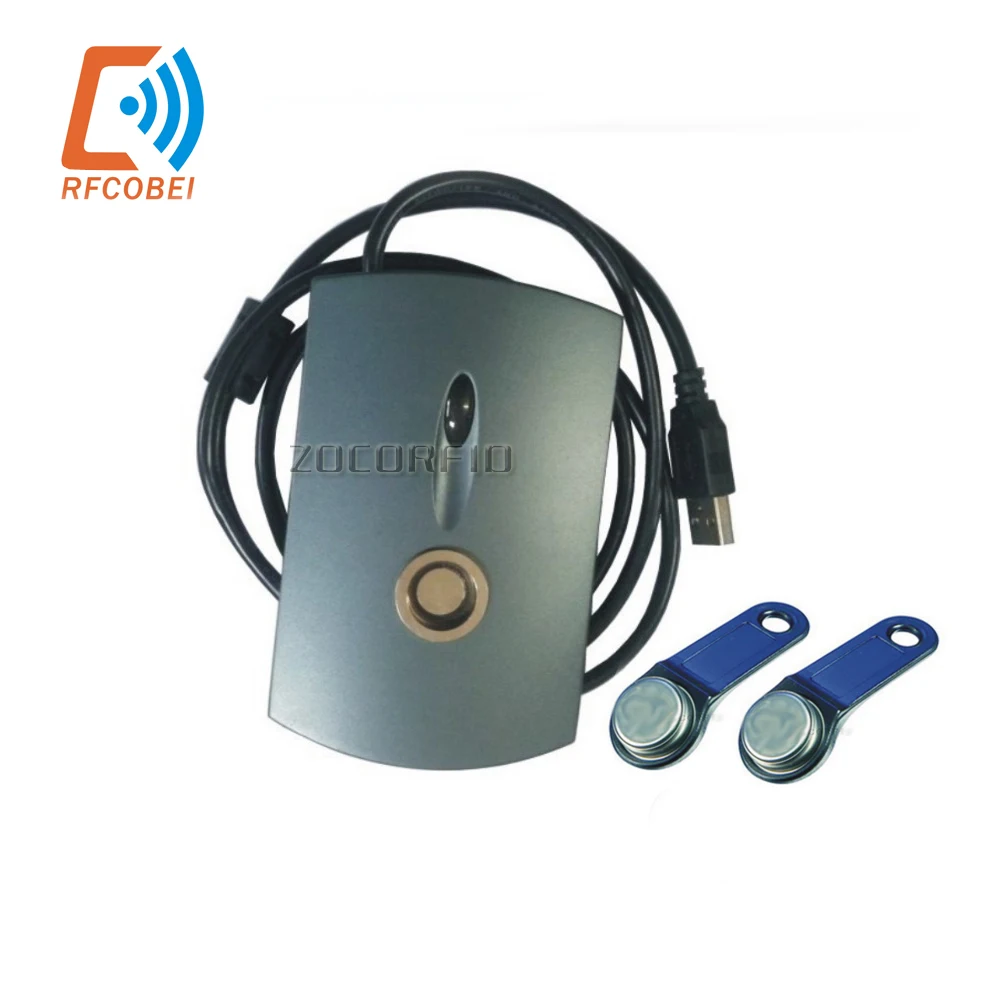 Фото Программатор USB/RS232 DS1990A TM iButton, устройство для чтения и записи, Дубликатор копировального аппарата, бесплатный ключ-жетон RW1990 и ФОБ-брелок №1