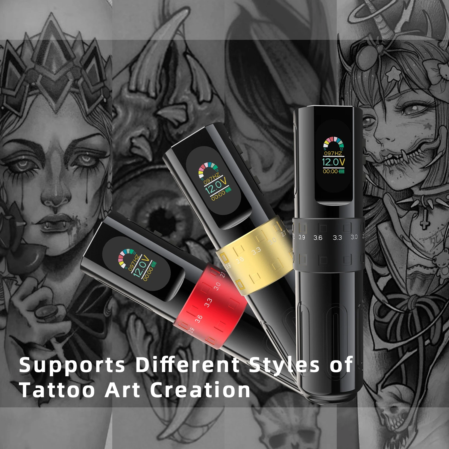 Машинка для тату-машинки 2 4-4 мм с аккумулятором