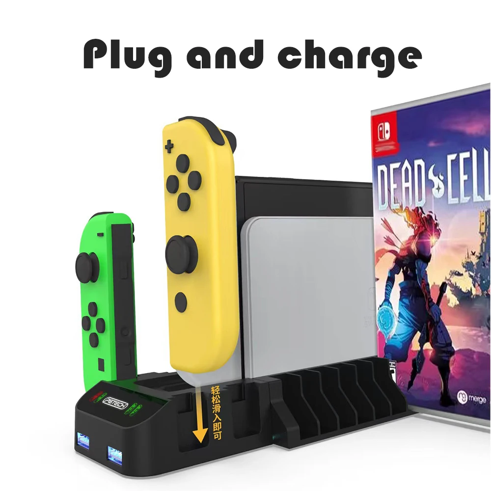 Для переключателя NS и Oled джойстика контроллер Зарядное устройство Док-карта