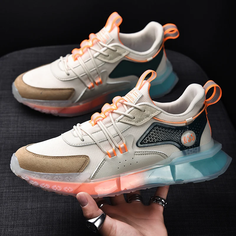 

2022 Summer New Men's Sports Shoes High Quality Mesh Breathable Wear-resistant Man's Shoes Fashion Comfortable Non-slip Shoes 44