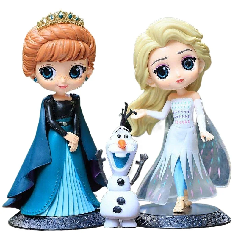 Коллекционная фигурка Qposket Frozen Series 4: Эльза и Анна, принцессы, украшение для торта, модель-игрушка, подарок на день рождения для девочек и фанатов (art.: 3920dbc645ca0) - 3920dbc645ca0