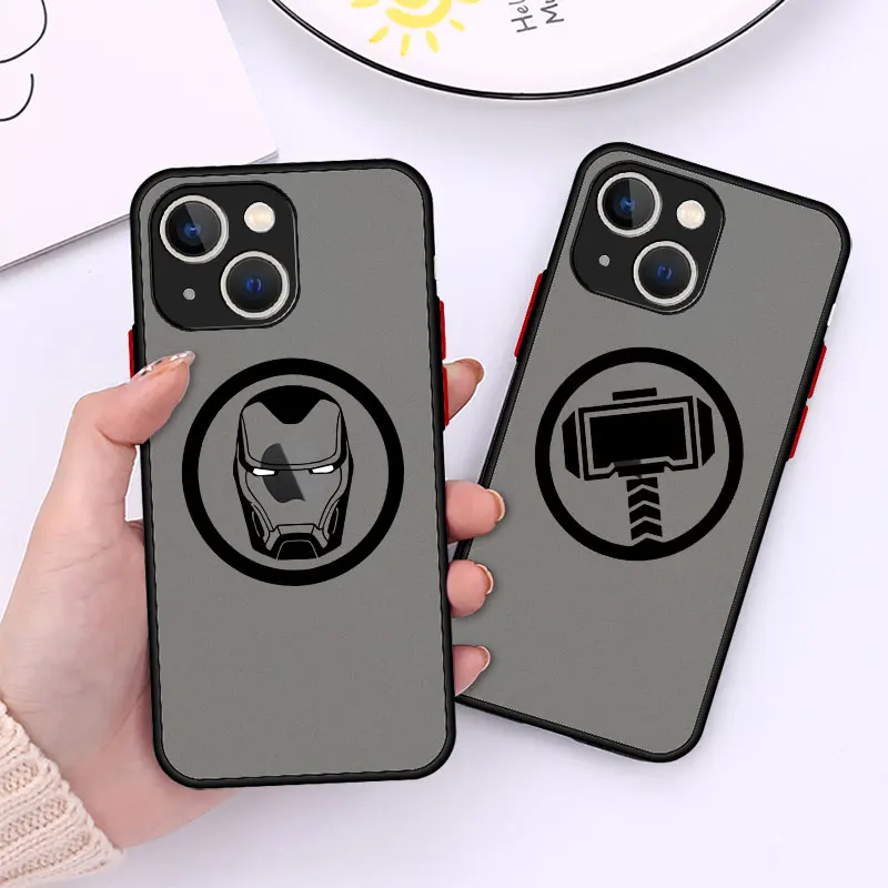 Чехол Coque для iPhone 13 Pro Max SE 6S 8 Plus X XS 12 Mini XR 7 11 + 6 13Mini 12Pro Capa Marvel Thor Ironman противоударный |