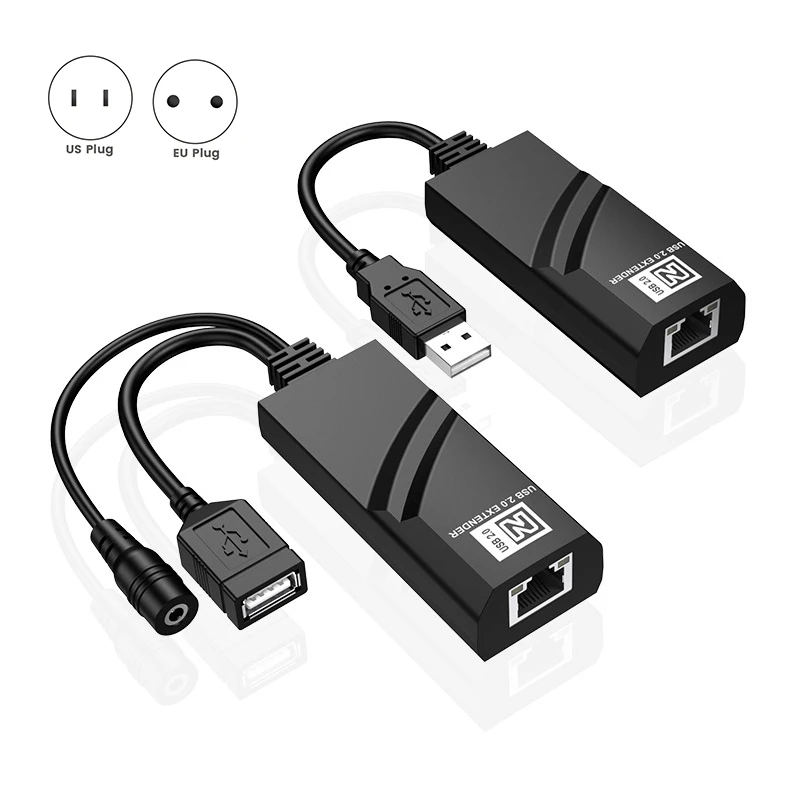 Удлинитель USB 2.0 через Ethernet-кабель Cat5 Cat5e Cat6 Передача до 100 м приемника RJ45 с