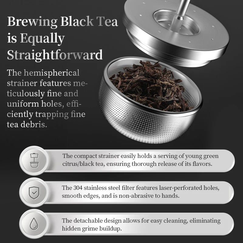 Стеклянный чайник KAMJOVE в стиле французского пресса с фильтром из чистого