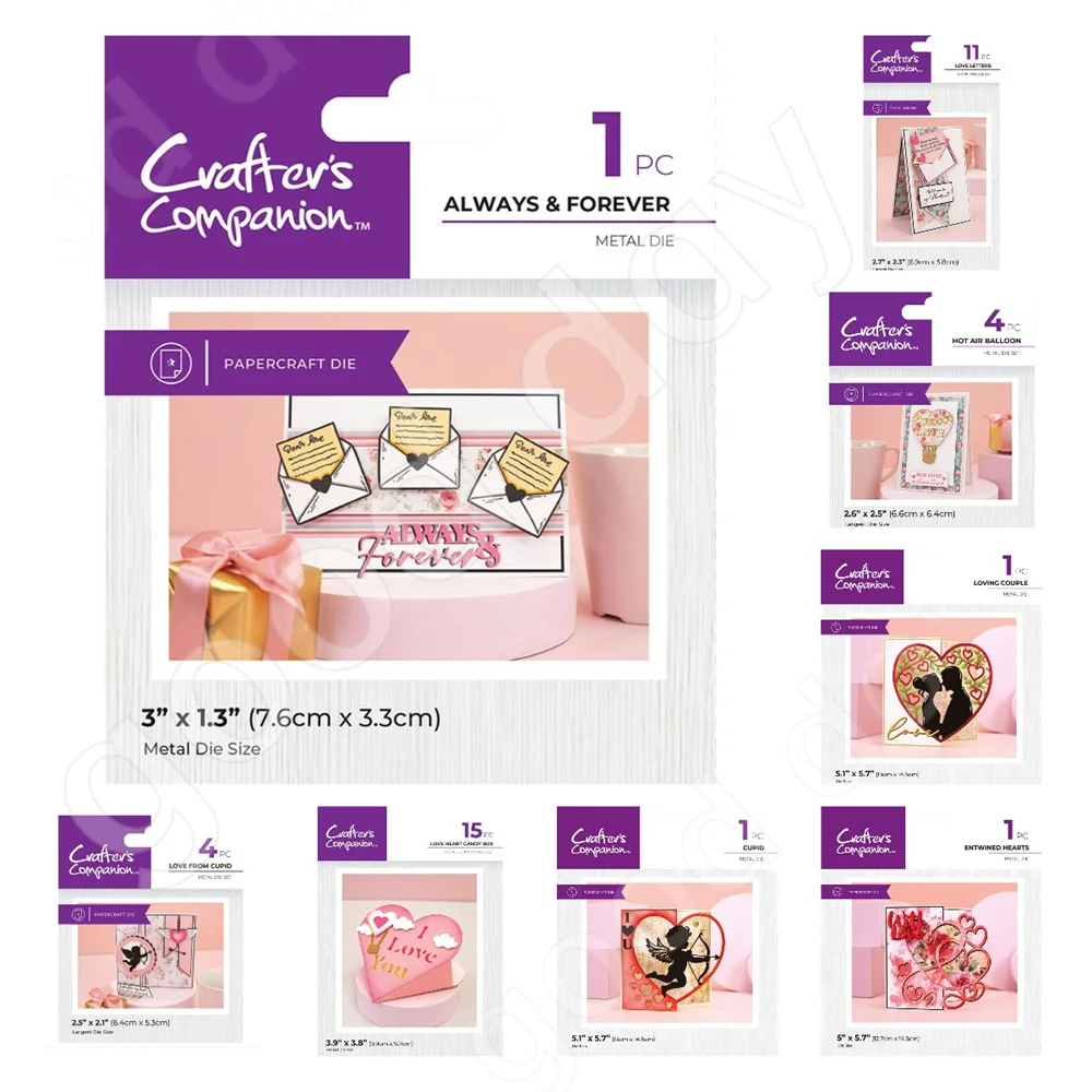 Любовь Коробка конфет Воздушный шар Любовное письмо Металлический штамп DIY