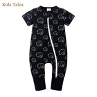 Детский хлопковый комбинезон с коротким рукавом, на возраст 0-24 месяца