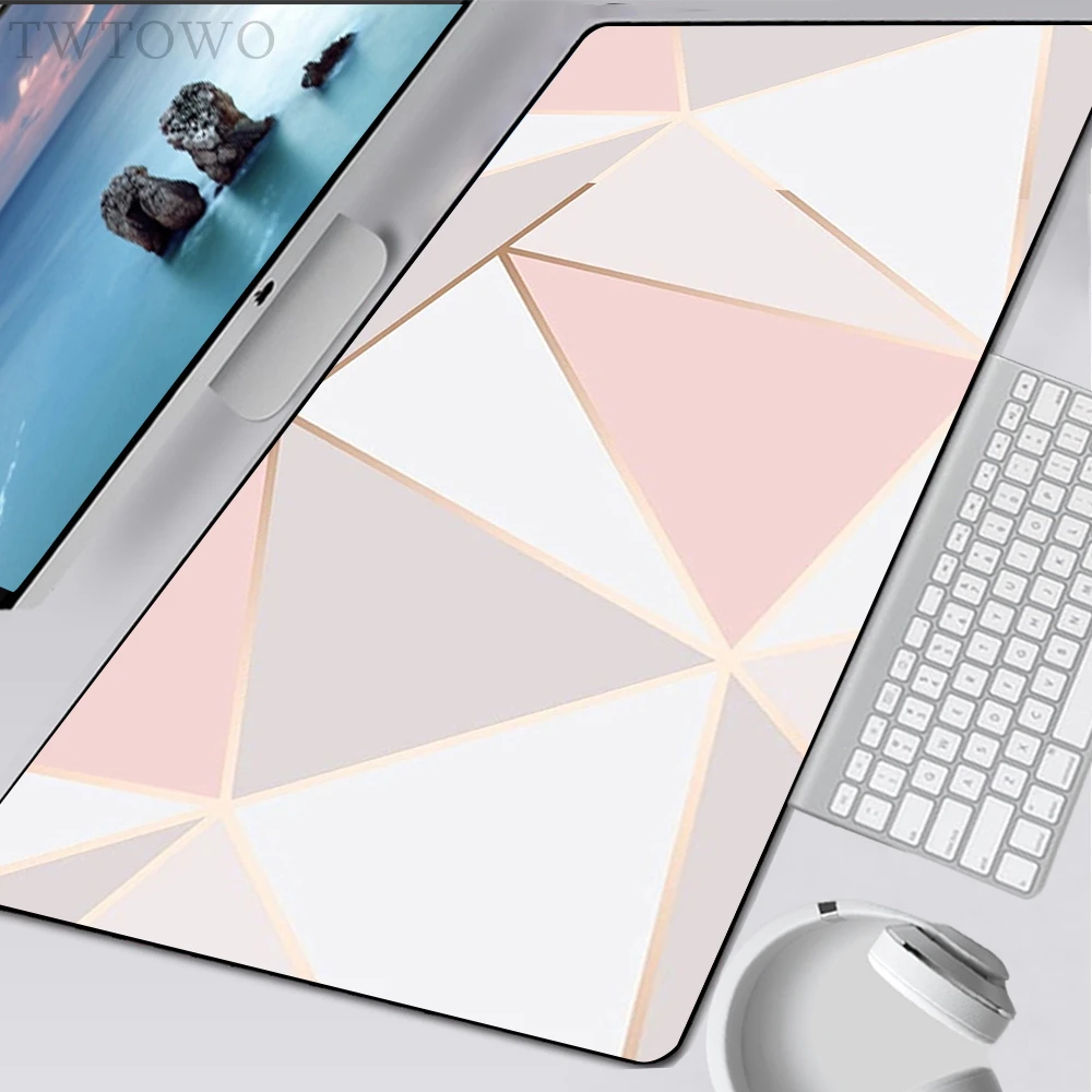 

Pink Rose Gold Marble Mousepad New Home MousePads Desk Mats Mouse Mat Soft Gamer Anti-slip Laptop Table Mat Desktop Mouse Pad