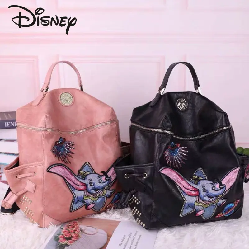 Disney Dumbo 2022 New Women's Backpack Luxury Brand Women's Backpack Large Capacity High Quality Cartoon Fashion Travel Backpack