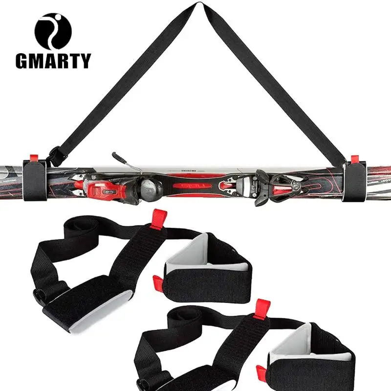 

Adjustable Skiing Pole Shoulder Hand Carrier Lash Handle Straps Nylon Skiing Bags Porter Hook Loop Protecting For Ski Snowboard