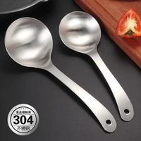 new long handle big ramen bouillon spoon kitchen tableware stainless steel deepen tablespoons soup ladle cooking utensils