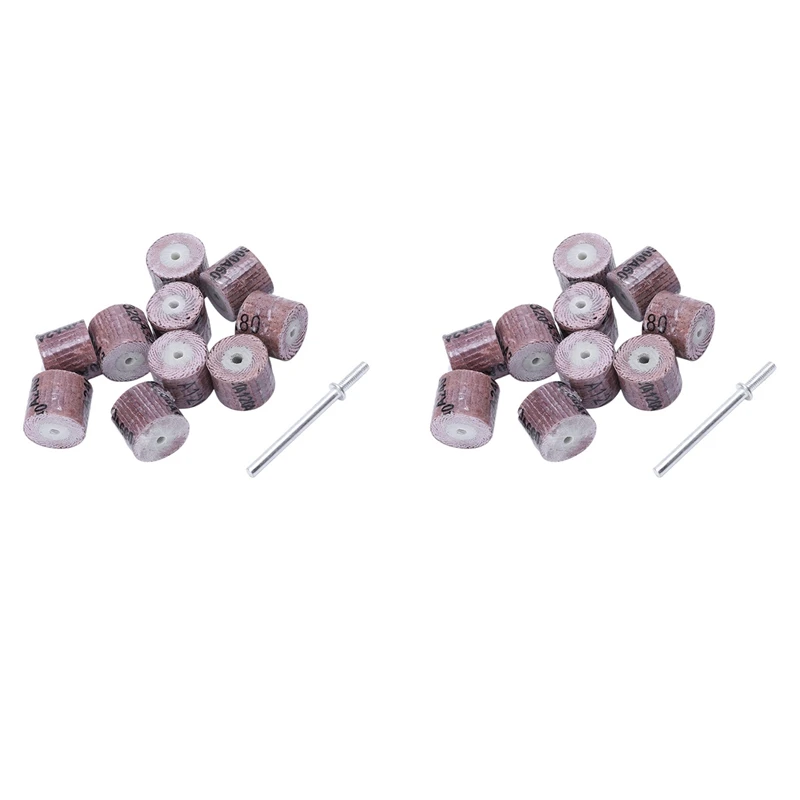 

20Pcs 15Mm Sanding Band Wheel Disc 80/120/240/320/600Grit Rotarytools For Dremel