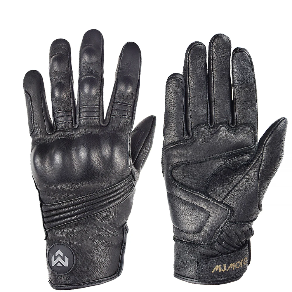

Новые кожаные мотоциклетные перчатки в стиле ретро, мужские летние дышащие велосипедные перчатки для мотокросса, перчатки для мотогонок с сенсорным экраном, амортизирующие