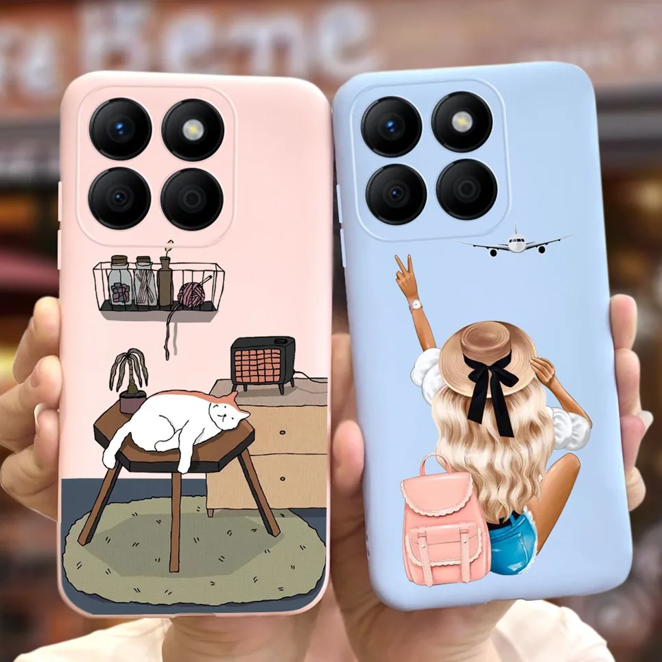 Задний бампер Space Man Dinosaur для Honor X8b X9b матовый чехол телефона жидкий силиконовый