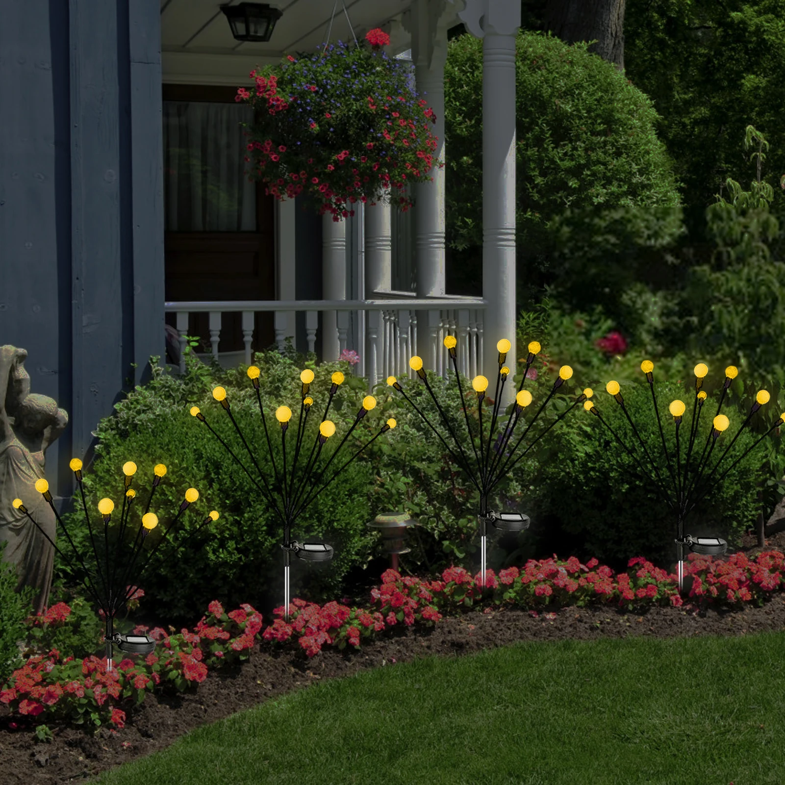 

Solar Powered Firefly Lights Solar Lights Outdoor Garden Decorative Waterproof Garden Art Fairy Lighting for Footpath Yard Decor