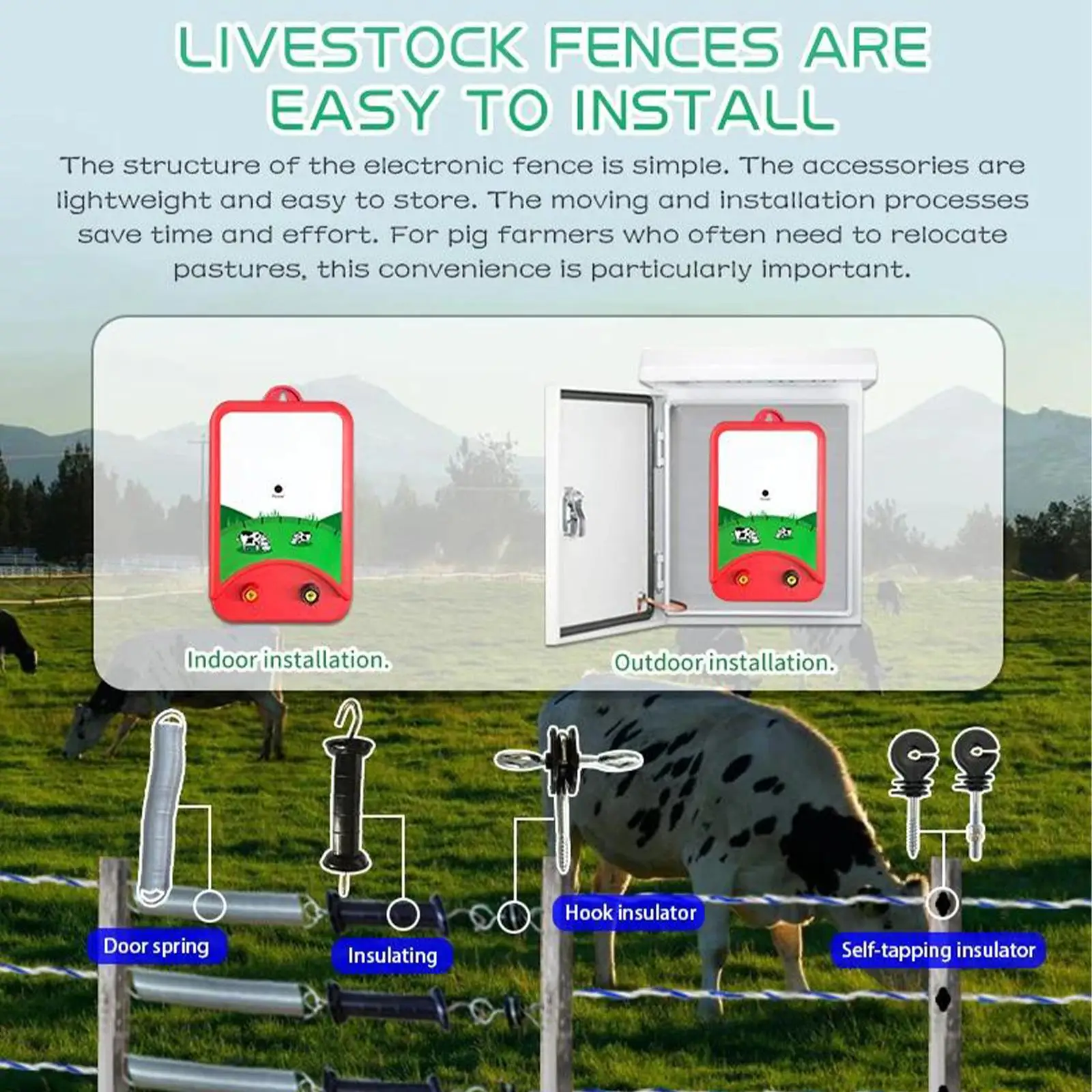 Электрический забор на 10 км комплект электронного забора с джойстиком 1 5 дюйма