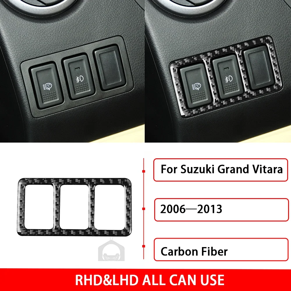 Для Suzuki Grand Vitara 2006-2013 автомобильные аксессуары из настоящего углеродного волокна