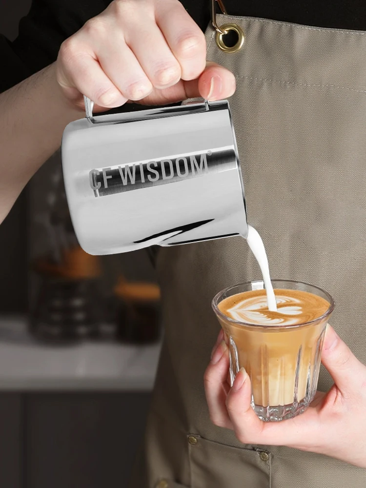 

CF Wisdom Кувшин Для Вспенивания Молока Из Нержавеющей Стали Для Чашки Кофе Латте, Капучино, Инструменты Для Бариста