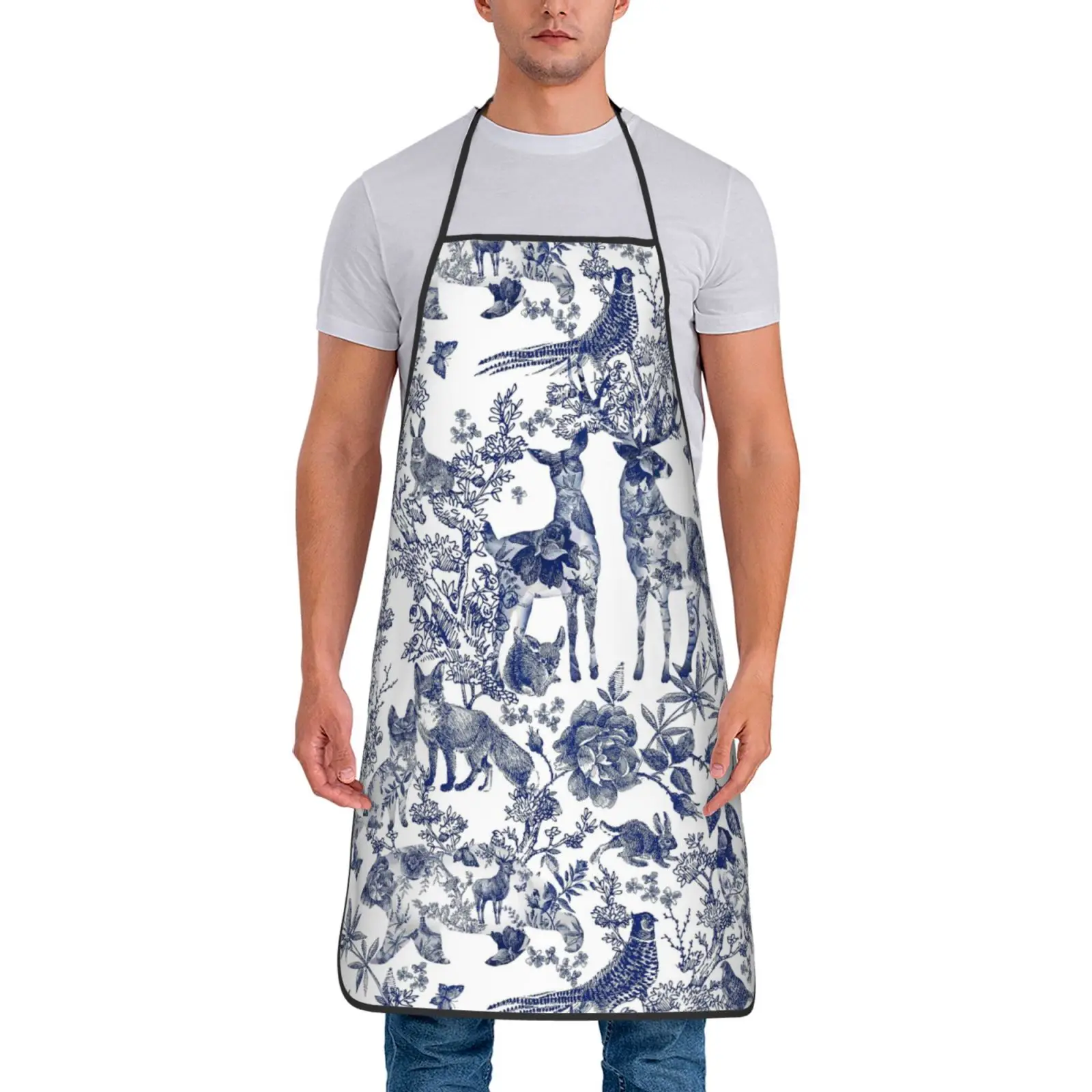 Милый фартук с рисунком лисы птицы и оленя для женщин мужчин детский