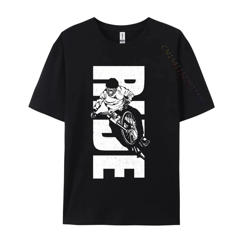 Ride Mountain Bike Apparel Mtb Retro Vintage Fishing Evolution Fisherman Tees Prevailing Tee Shirt Men T-Shirt