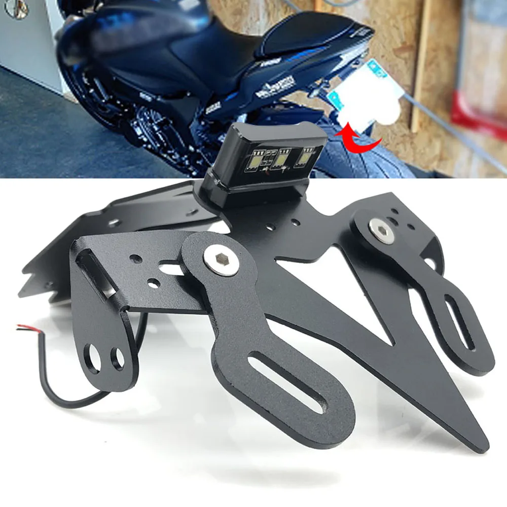 

Для SUZUKI GSX-S1000 2015 2016 2017-2019 GSXS750 2017 2018 2019 держатель для заднего номерного знака мотоцикла светильник поворота