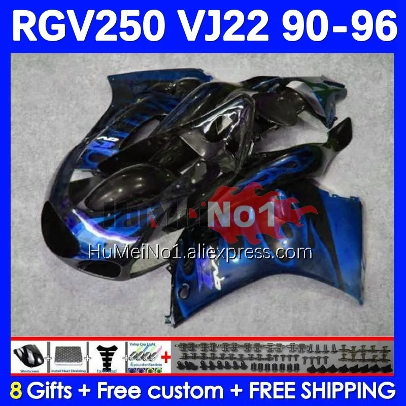 

RGV250 For SUZUKI SAPC RGV-250 VJ22 41No.163 flames blue RGV 250 90 91 92 93 94 95 96 1990 1991 1992 1993 1994 1995 1996 Fairing