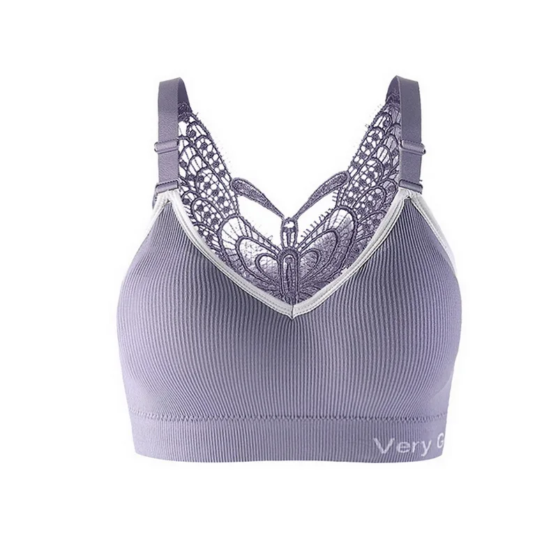 Женское Бесшовное нижнее белье бюстгальтер для занятий спортом с бабочками