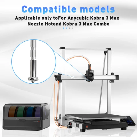 Биметаллические сопла Haldis 3D для Anycubic Kobra 3 Max Combo 0,4/0,6/0,8 мм