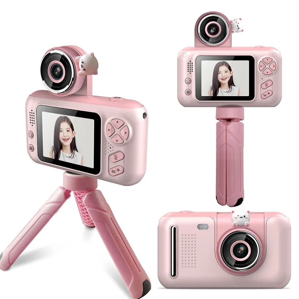 

2.4-inch Ips color screen children's camera 40mp 1080p children's camera 180-degree rotation digital photo camera birthday gift