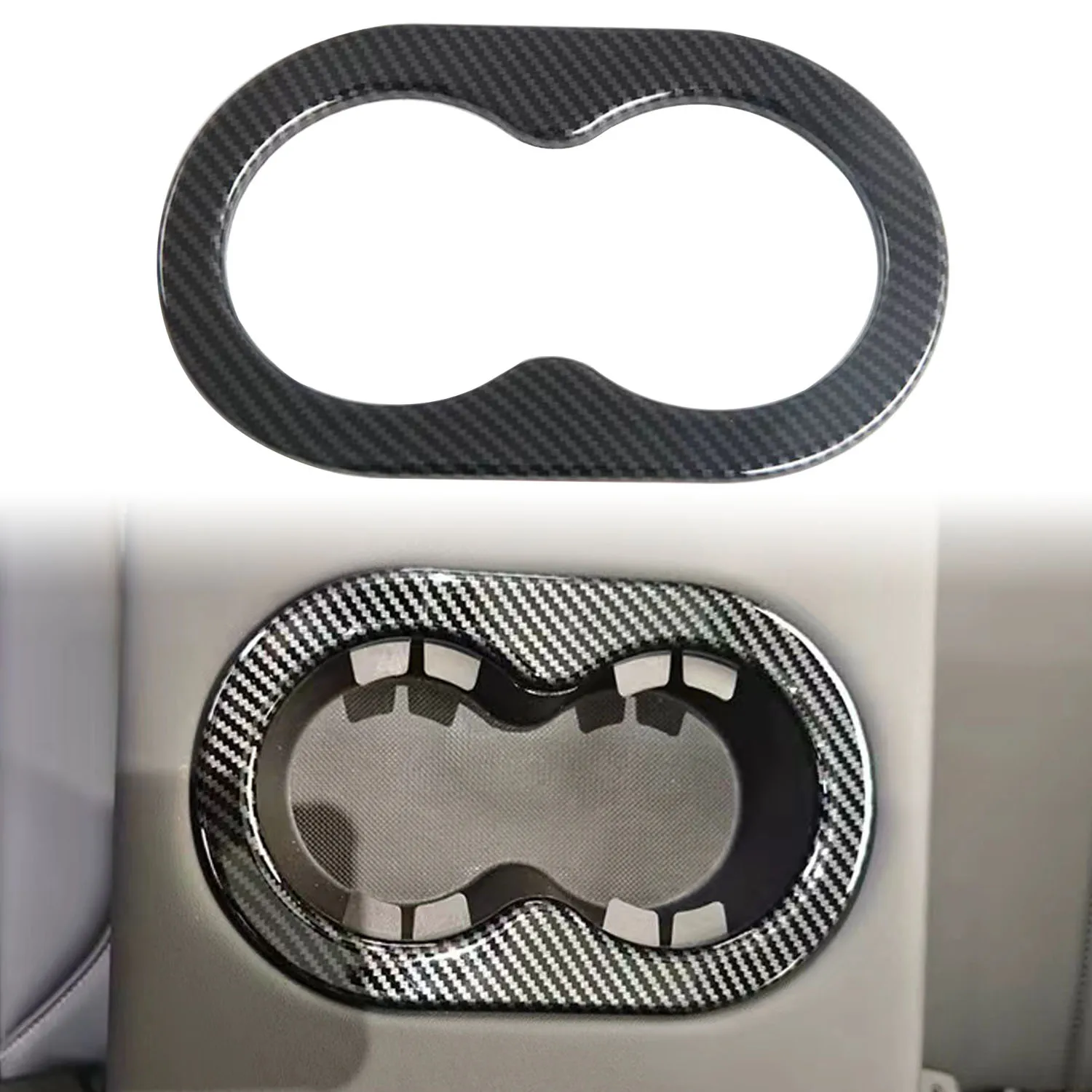 

Для Jaecoo 7 Chery Explore 06 2023 2024 2025 интерьерный задний держатель для стакана с водой, накладка из АБС-пластика, аксессуары в углеродном стиле, 1 шт.