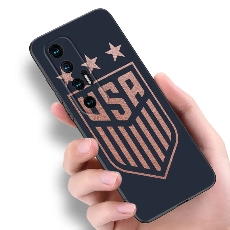 Черный силиконовый чехол с американским флагом для телефона Xiaomi Mi 9 SE 8 10 10T 11 12 13 Lite