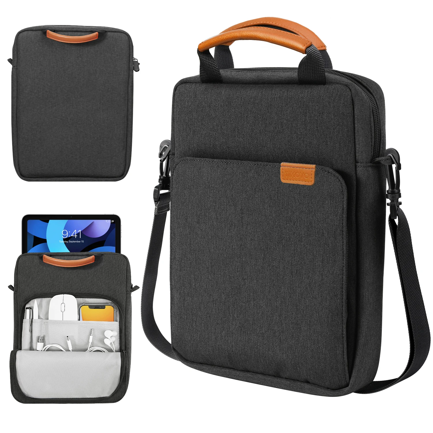 

Tablet Sleeve Carrying Case for IPad Air 5/4 10.9, IPad 9th 8th 7th Gen 10.2, IPad Pro 11 2021 Shoulder Bag with Double Handle