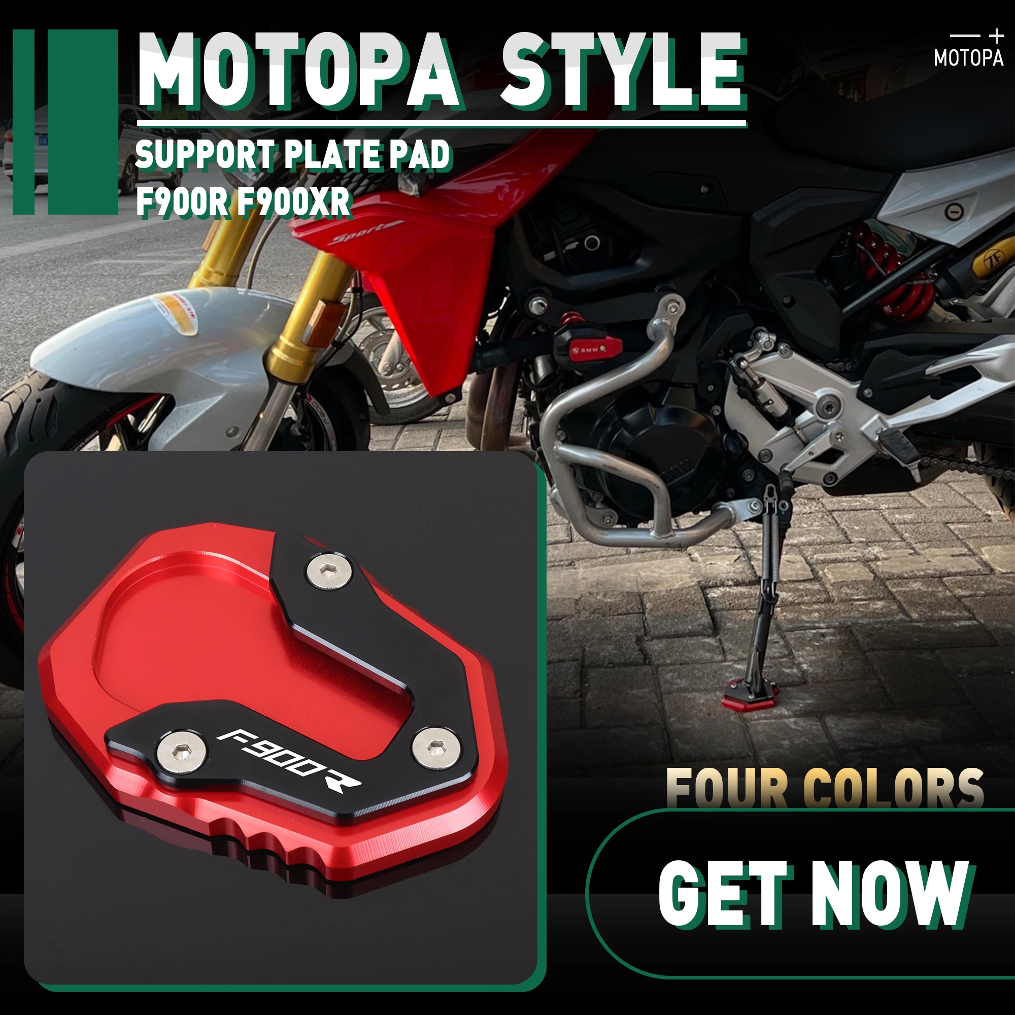 

For BMW F900R F900XR F900 XR 2019 2021 2022 2023 Motorcycle Accessories Kickstand Foot Side Stand Extension Pad Support Plate