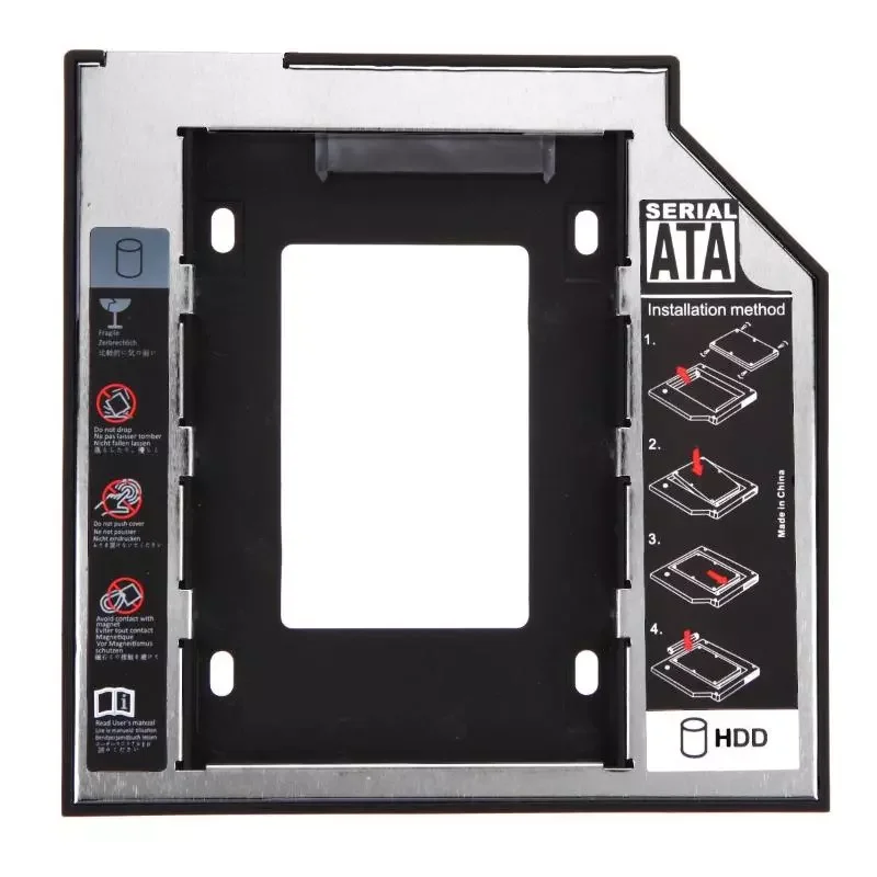 

Hard Disk Drive Bay Universal 2.5 2nd 9.5mm Ssd Hd SATA Hard Disk Drive HDD Caddy Adapter Bay For Cd Dvd Rom Optical Bay New