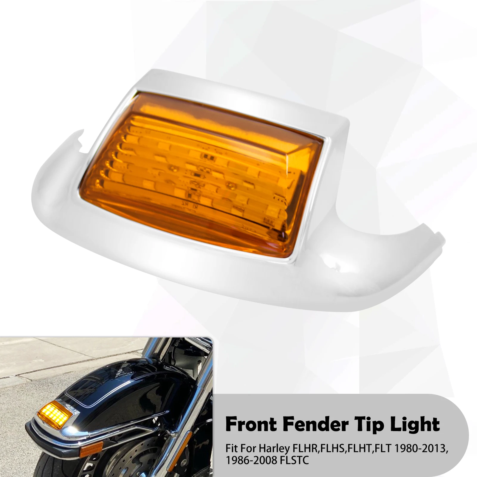 

Мотоцикл переднее заднее крыло наконечник светодиодный фонарь край лампы дым янтарный красный для Harley Touring Road King Electra Glide Heritage Softail
